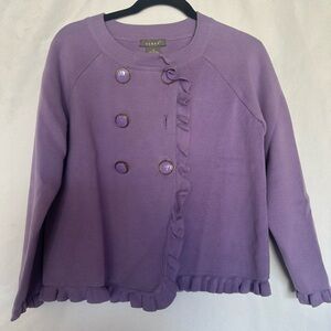 Kenar Lavender cotton cardigan